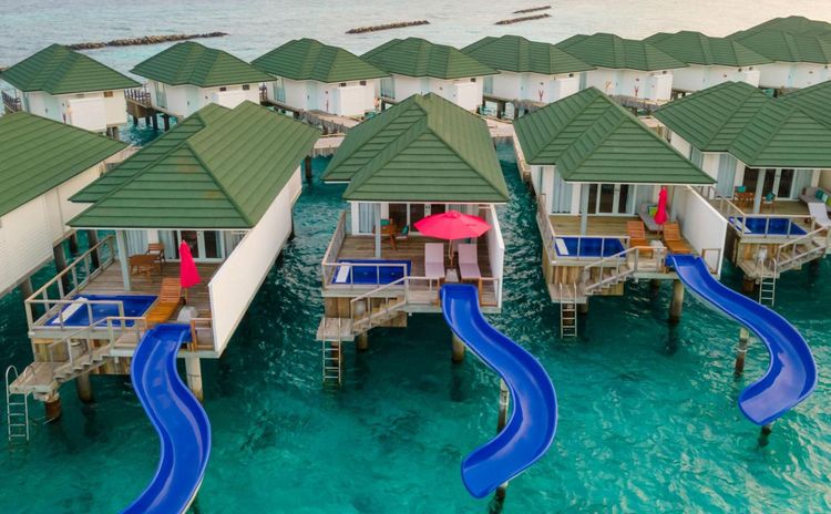 Water Villa with Pool & Slide